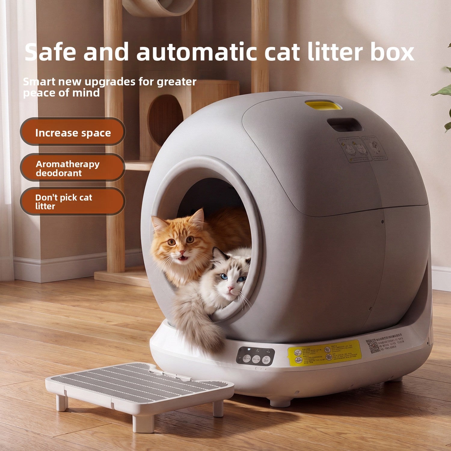 Automatic Smart Cat Litter Box with App Control